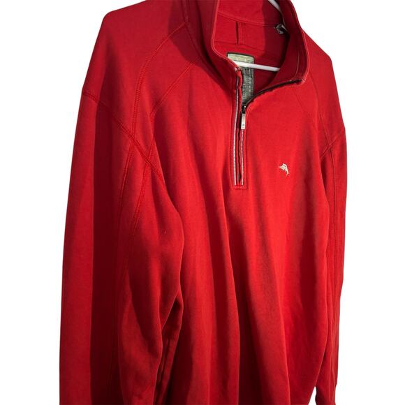Tommy Bahama San Francisco 49ers Quarter Zip Pullover Red Sweatshirt XL NFL - Picture 4 of 9